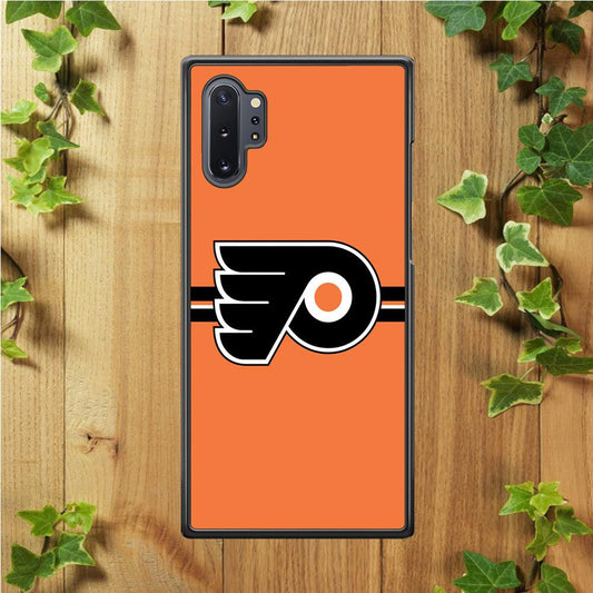Hockey Philadelphia Flyers NHL 002 Samsung Galaxy Note 10 Plus Case-Rubber / Black (2D Case)-Xtracase