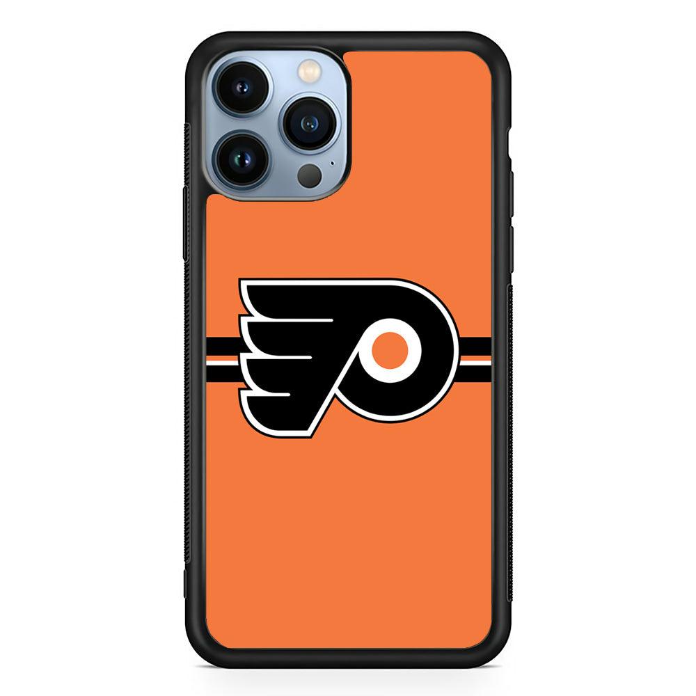 Hockey Philadelphia Flyers NHL 002 iPhone 13 Pro Case-Rubber / Black (2D Case)-Xtracase