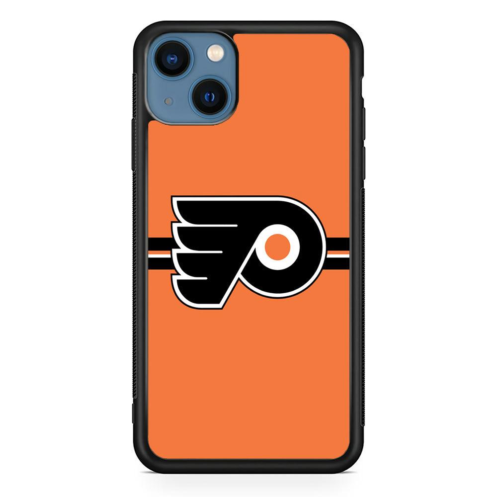 Hockey Philadelphia Flyers NHL 002 iPhone 13 Mini Case-Rubber / Black (2D Case)-Xtracase