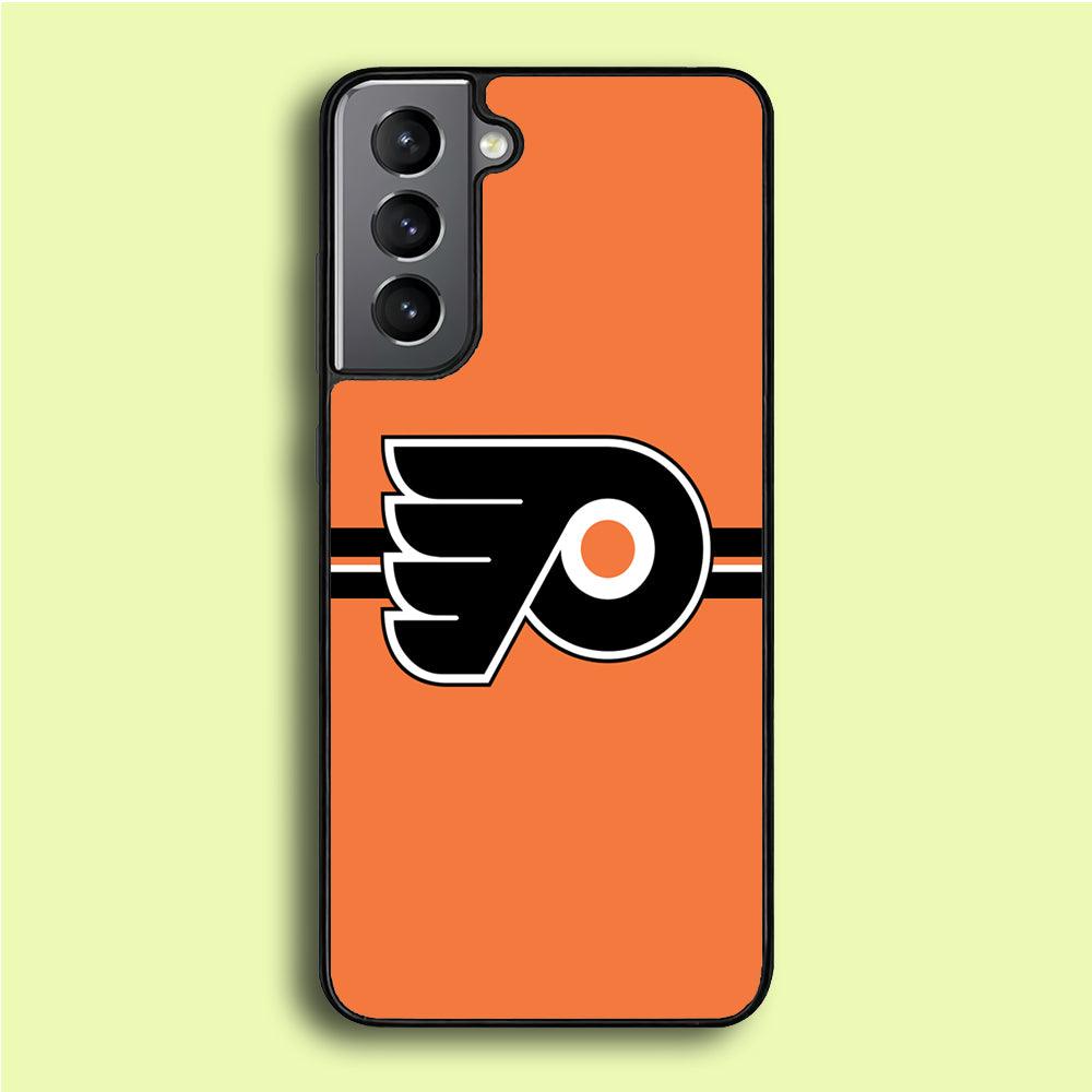 Hockey Philadelphia Flyers NHL 002 Samsung Galaxy S21 Case-Rubber / White (2D Case)-Xtracase