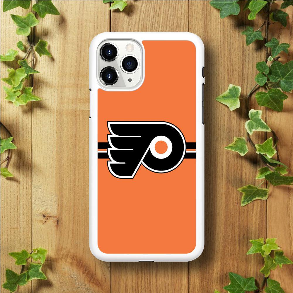 Hockey Philadelphia Flyers NHL 002 iPhone 11 Pro Case-Rubber / White (2D Case)-Xtracase
