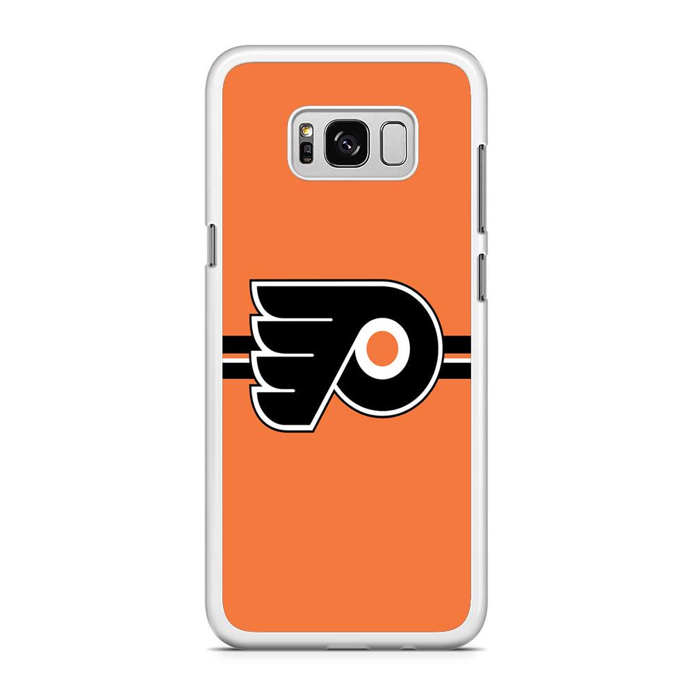 Hockey Philadelphia Flyers NHL 002 Samsung Galaxy S8 Plus Case-Rubber / White (2D Case)-Xtracase