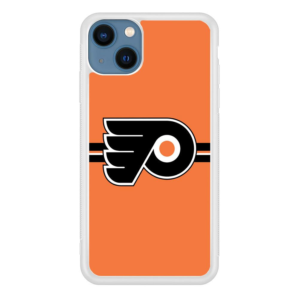 Hockey Philadelphia Flyers NHL 002 iPhone 13 Case-Rubber / White (2D Case)-Xtracase