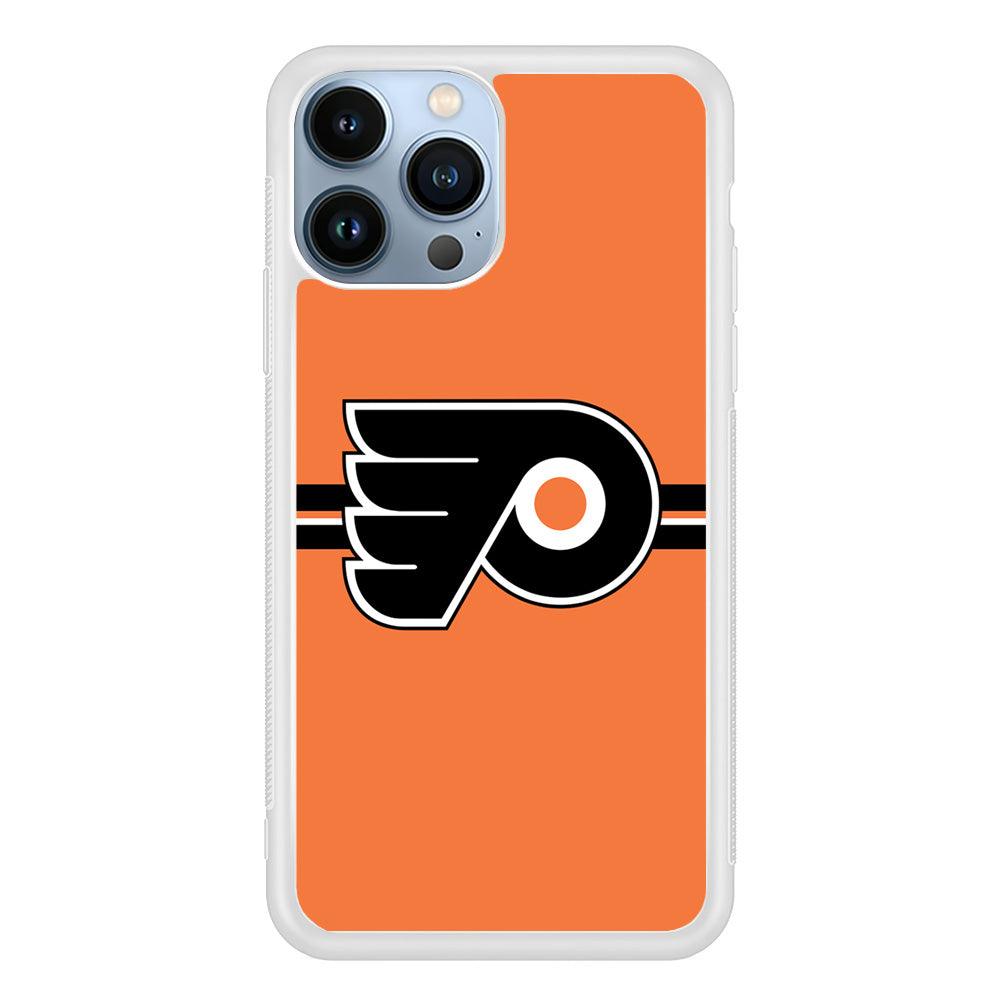 Hockey Philadelphia Flyers NHL 002 iPhone 13 Pro Case-Rubber / White (2D Case)-Xtracase