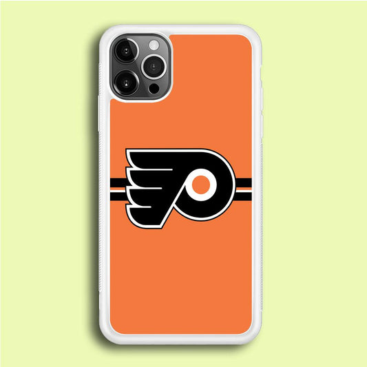 Hockey Philadelphia Flyers NHL 002 iPhone 12 Pro Case-Rubber / White (2D Case)-Xtracase