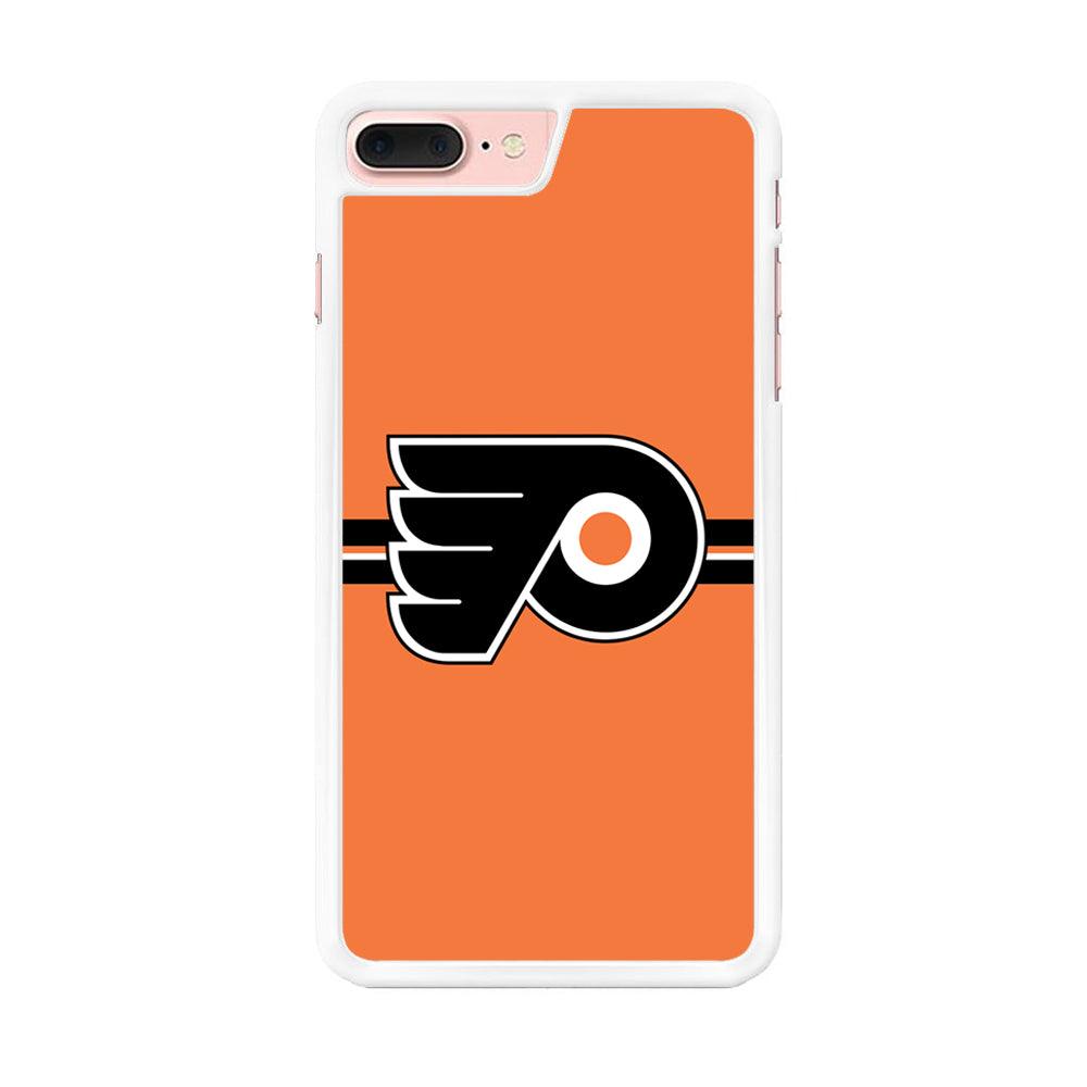 Hockey Philadelphia Flyers NHL 002 iPhone 7 Plus Case-Rubber / White (2D Case)-Xtracase