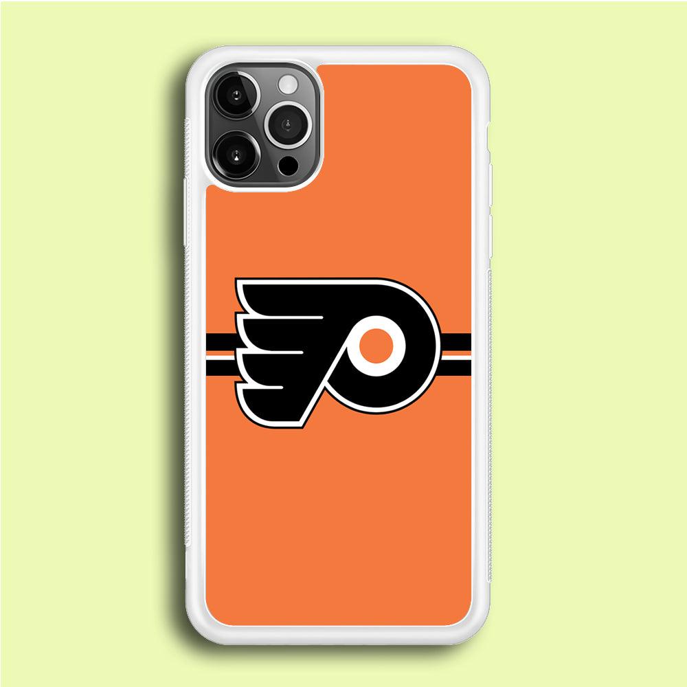 Hockey Philadelphia Flyers NHL 002 iPhone 12 Pro Max Case-Rubber / White (2D Case)-Xtracase