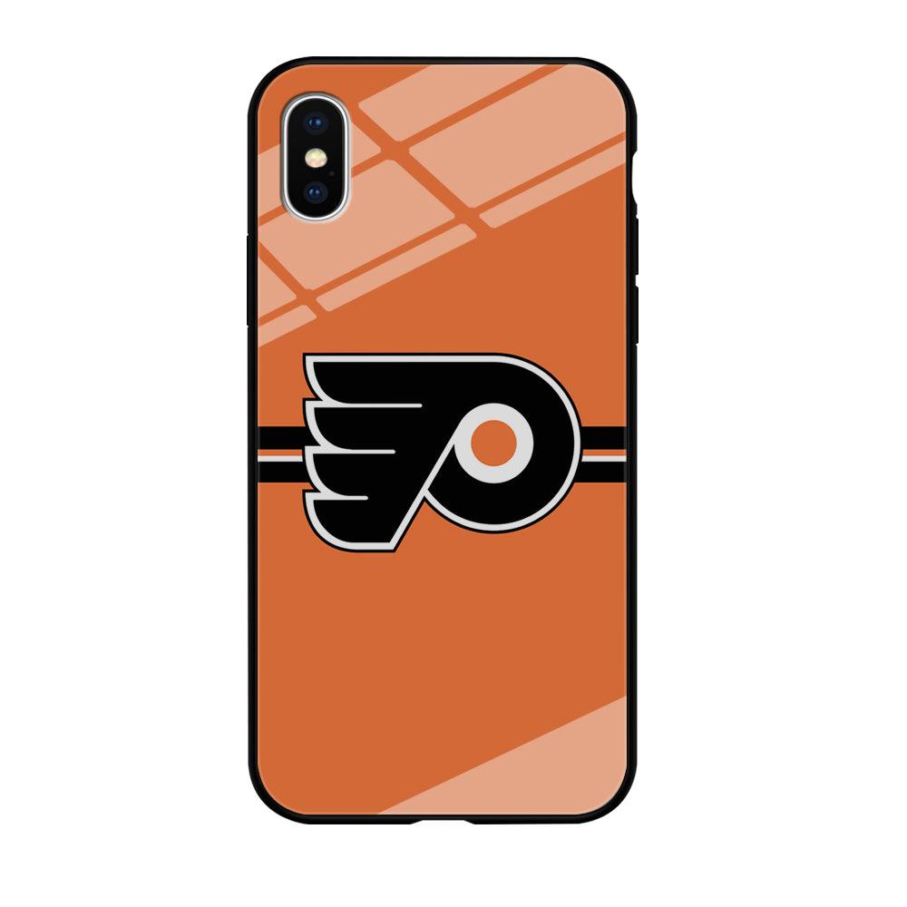 Hockey Philadelphia Flyers NHL 002 iPhone Xs Max Case-Tempered Glass Case-Xtracase