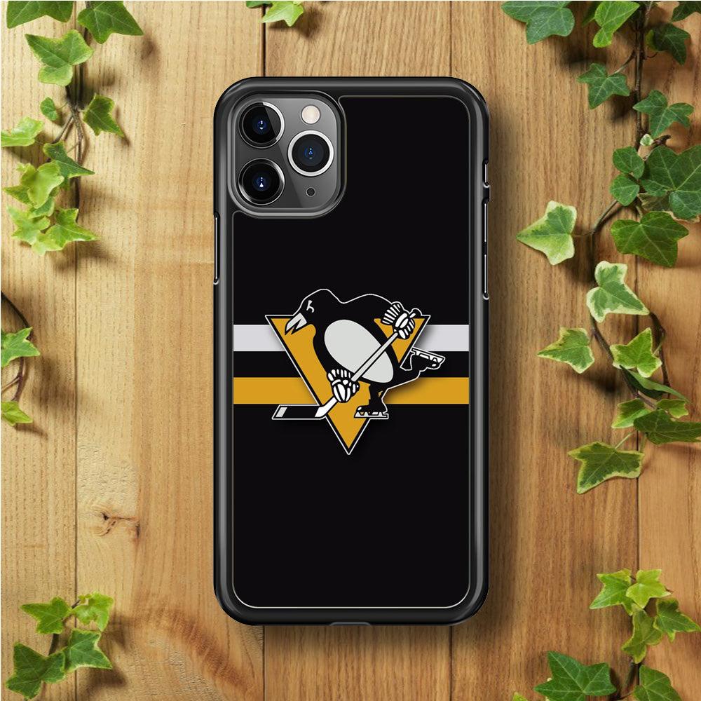 Hockey Pittsburgh Penguins NHL 001 iPhone 11 Pro Case-Rubber / Black (2D Case)-Xtracase