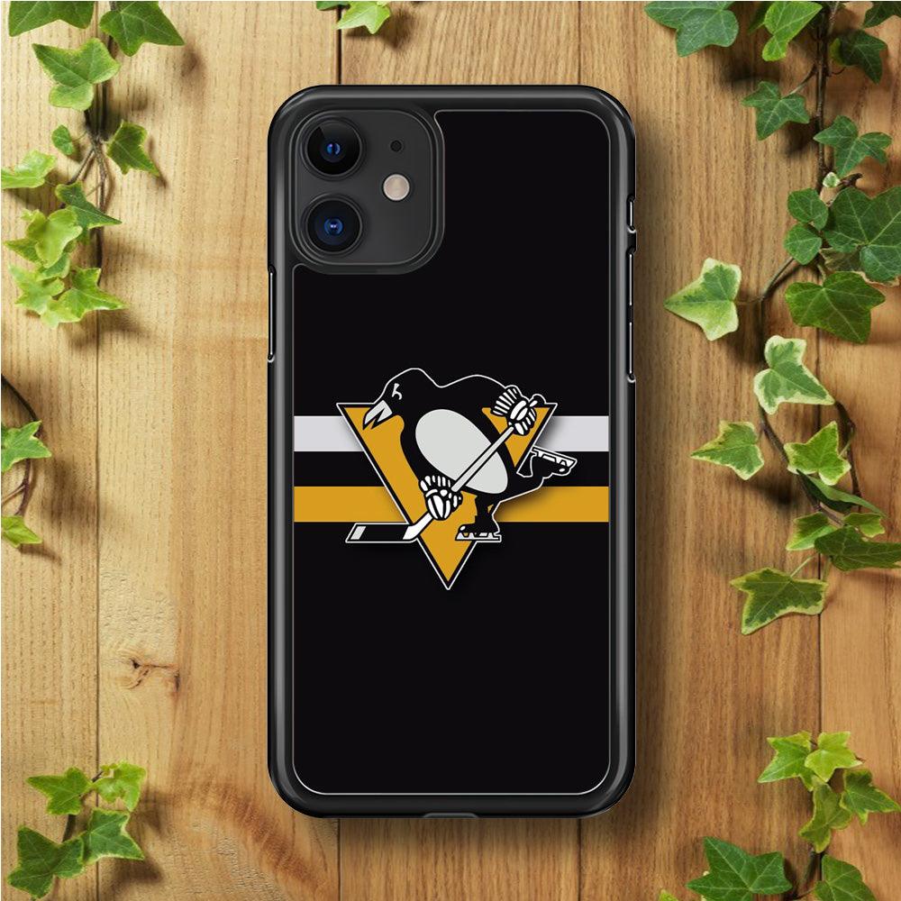 Hockey Pittsburgh Penguins NHL 001 iPhone 11 Case-Rubber / Black (2D Case)-Xtracase