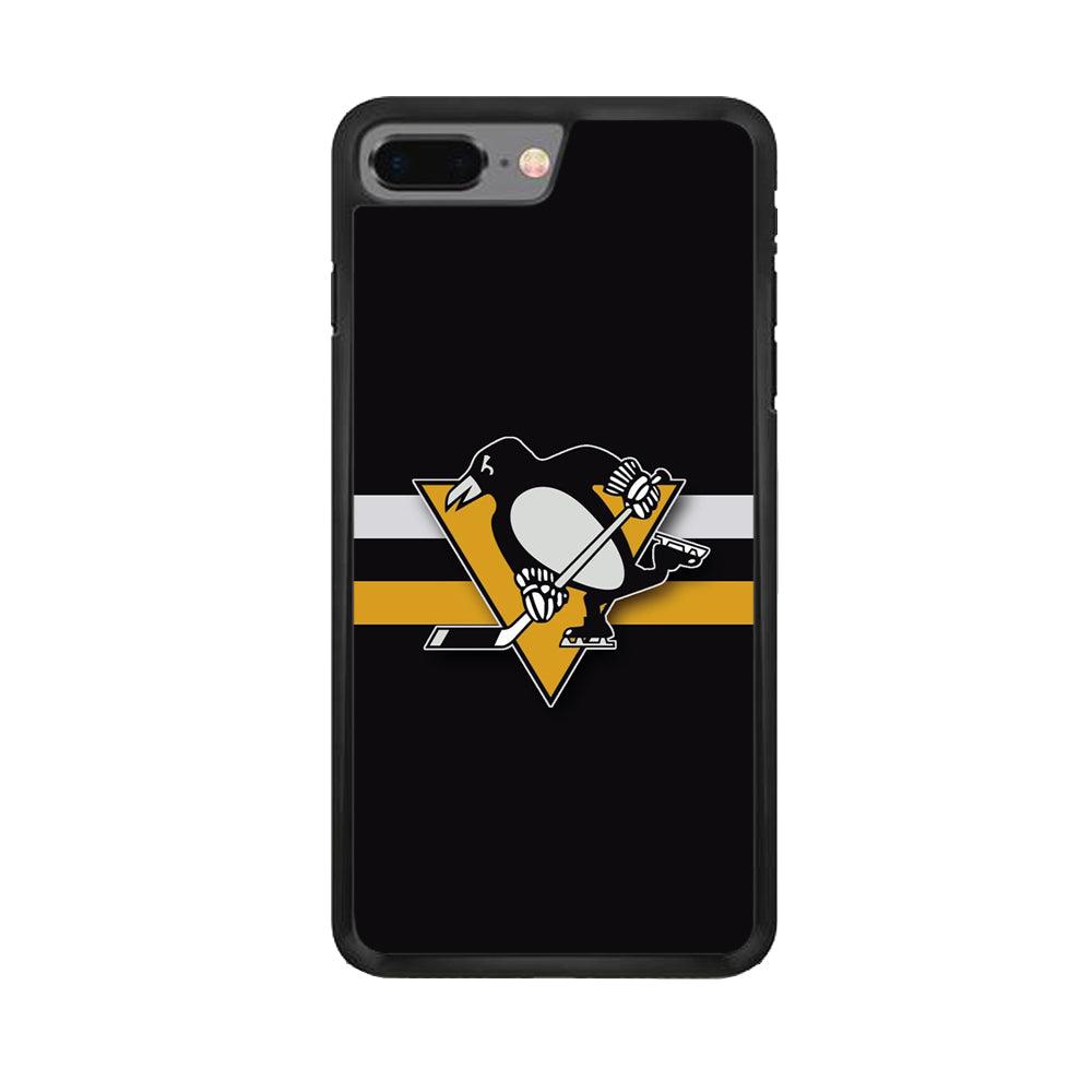 Hockey Pittsburgh Penguins NHL 001 iPhone 7 Plus Case-Rubber / Black (2D Case)-Xtracase