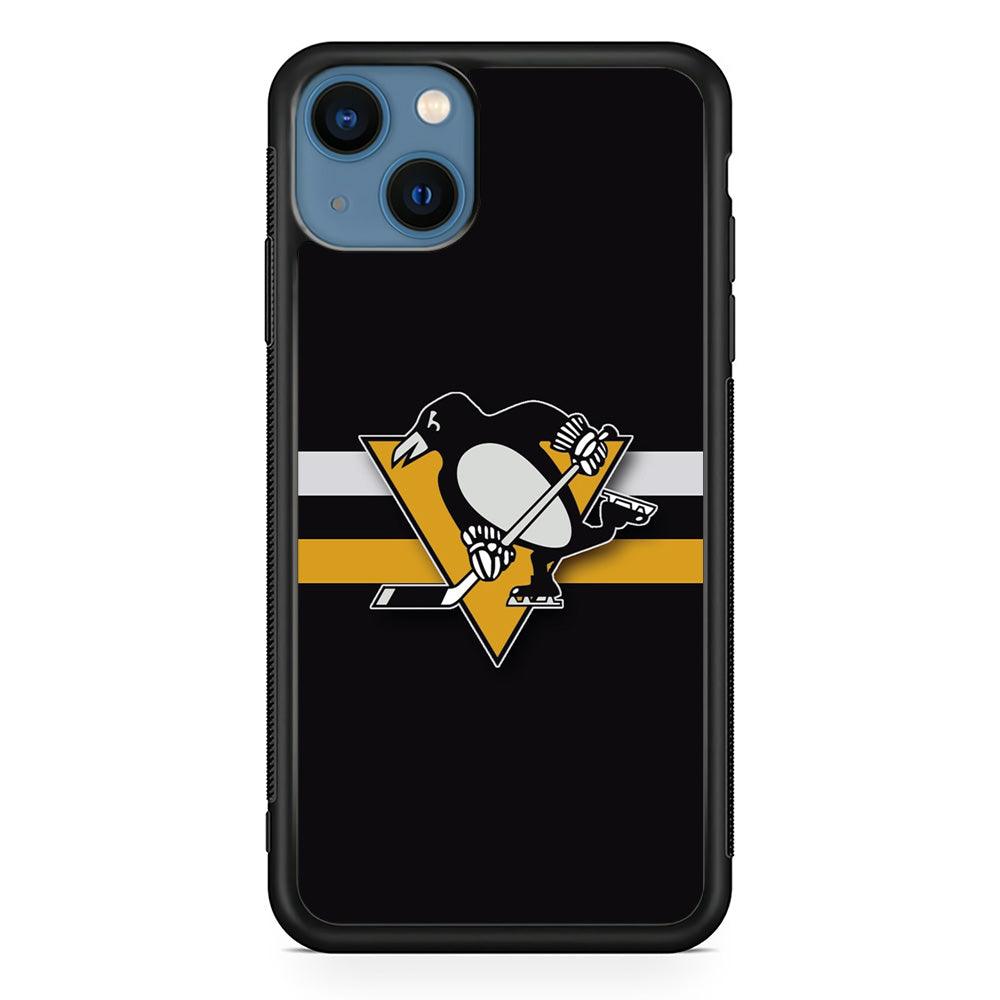 Hockey Pittsburgh Penguins NHL 001 iPhone 13 Mini Case-Rubber / Black (2D Case)-Xtracase