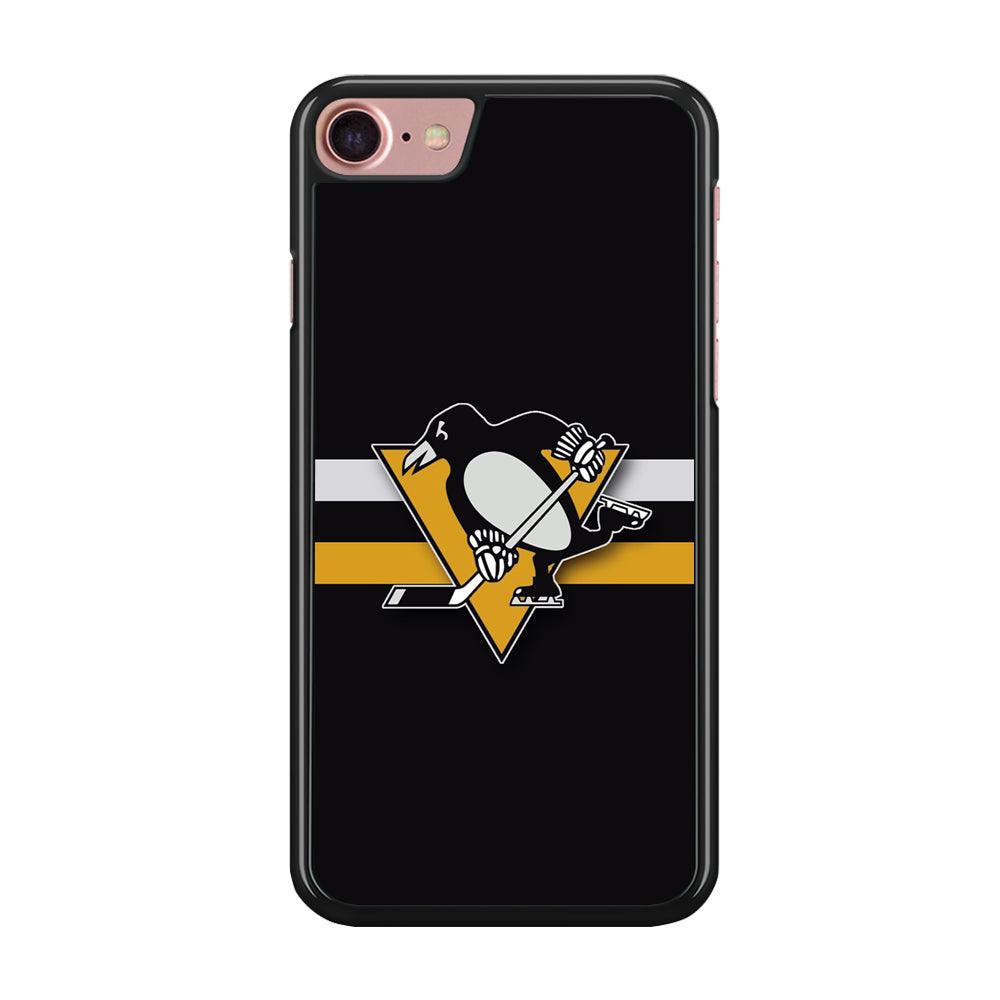 Hockey Pittsburgh Penguins NHL 001 iPhone 8 Case-Rubber / Black (2D Case)-Xtracase