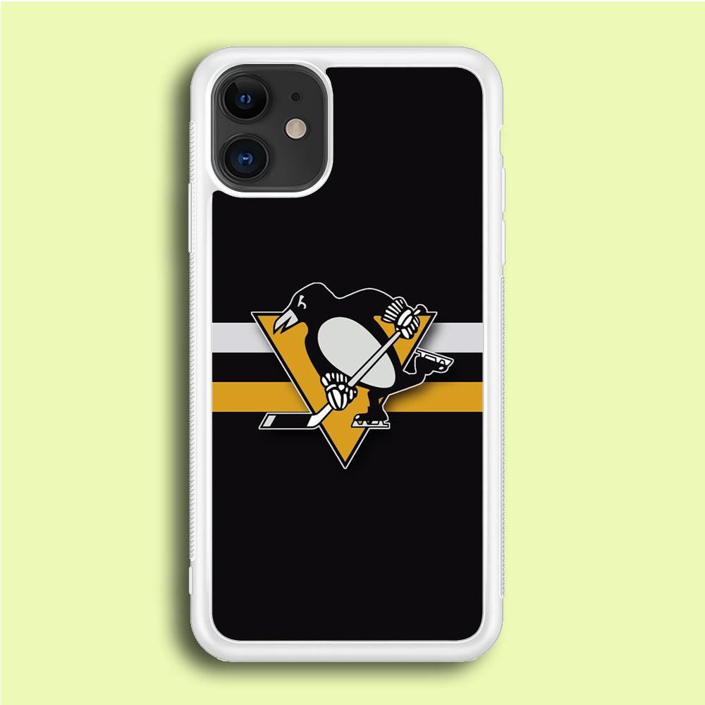 Hockey Pittsburgh Penguins NHL 001 iPhone 12 Mini Case-Rubber / White (2D Case)-Xtracase