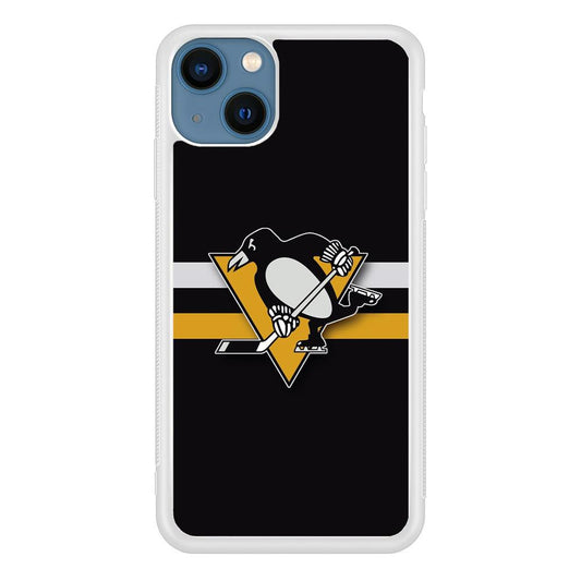 Hockey Pittsburgh Penguins NHL 001 iPhone 13 Mini Case-Rubber / White (2D Case)-Xtracase