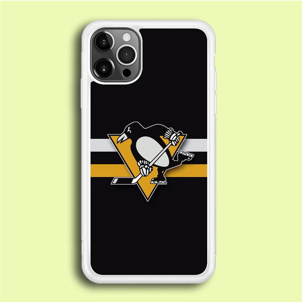 Hockey Pittsburgh Penguins NHL 001 iPhone 12 Pro Case-Rubber / White (2D Case)-Xtracase