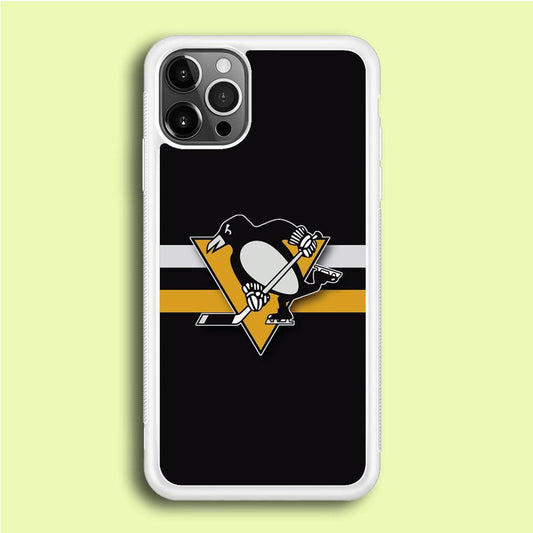 Hockey Pittsburgh Penguins NHL 001 iPhone 12 Pro Case-Rubber / White (2D Case)-Xtracase