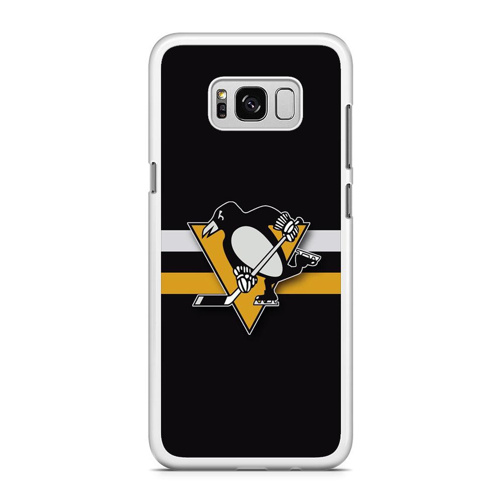 Hockey Pittsburgh Penguins NHL 001 Samsung Galaxy S8 Case-Rubber / White (2D Case)-Xtracase