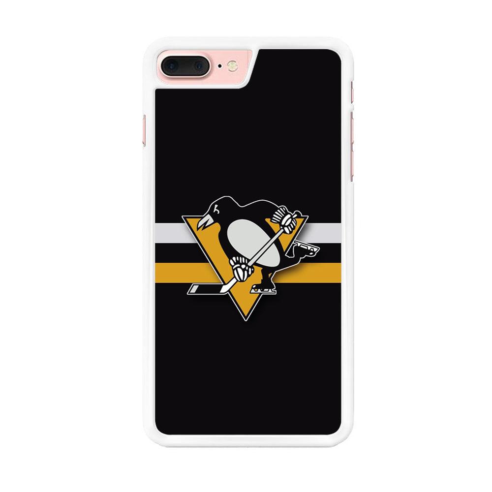 Hockey Pittsburgh Penguins NHL 001 iPhone 7 Plus Case-Rubber / White (2D Case)-Xtracase