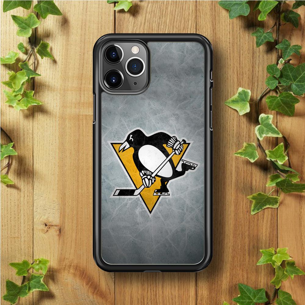 Hockey Pittsburgh Penguins NHL 002 iPhone 11 Pro Case-Rubber / Black (2D Case)-Xtracase