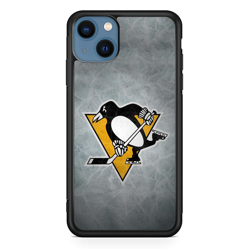 Hockey Pittsburgh Penguins NHL 002 iPhone 13 Mini Case-Rubber / Black (2D Case)-Xtracase