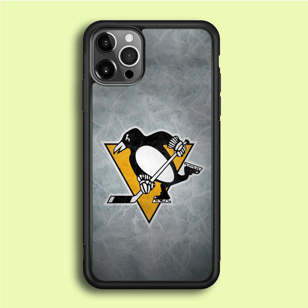 Hockey Pittsburgh Penguins NHL 002 iPhone 12 Pro Case-Rubber / Black (2D Case)-Xtracase