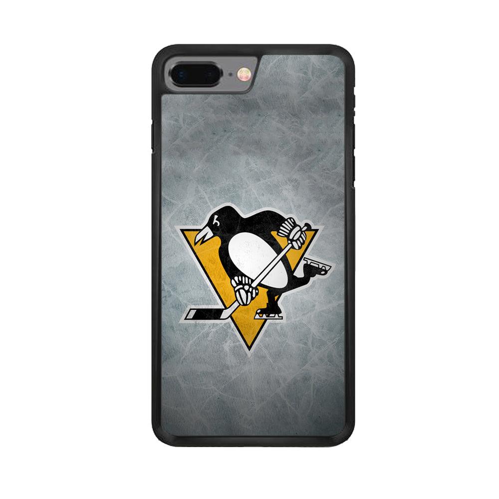 Hockey Pittsburgh Penguins NHL 002 iPhone 8 Plus Case-Rubber / Black (2D Case)-Xtracase