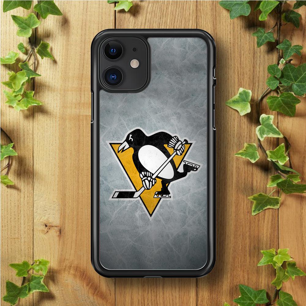 Hockey Pittsburgh Penguins NHL 002 iPhone 11 Case-Rubber / Black (2D Case)-Xtracase