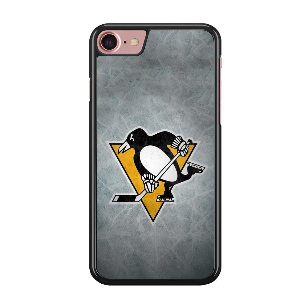 Hockey Pittsburgh Penguins NHL 002 iPhone 8 Case-Rubber / Black (2D Case)-Xtracase