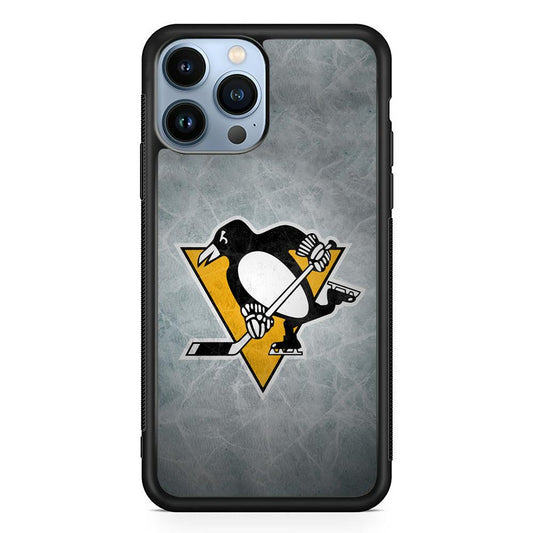 Hockey Pittsburgh Penguins NHL 002 iPhone 13 Pro Max Case-Rubber / Black (2D Case)-Xtracase