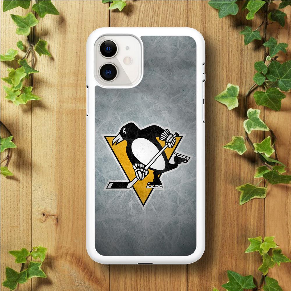 Hockey Pittsburgh Penguins NHL 002 iPhone 11 Case-Rubber / White (2D Case)-Xtracase