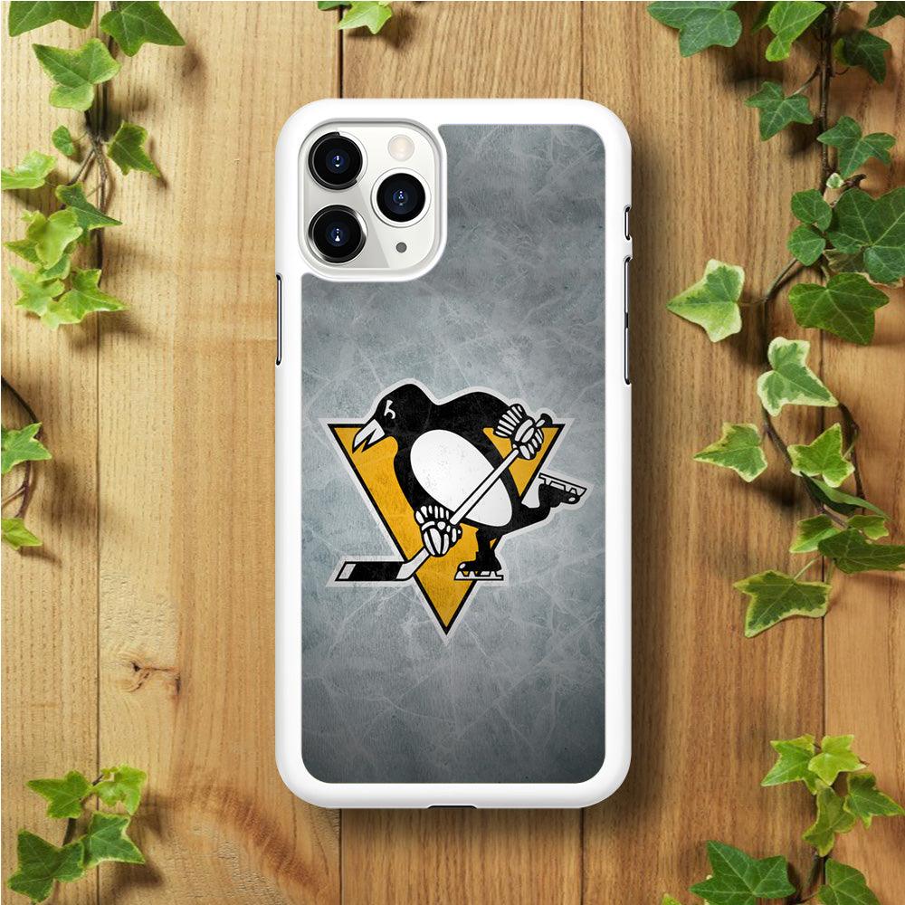 Hockey Pittsburgh Penguins NHL 002 iPhone 11 Pro Max Case-Rubber / White (2D Case)-Xtracase