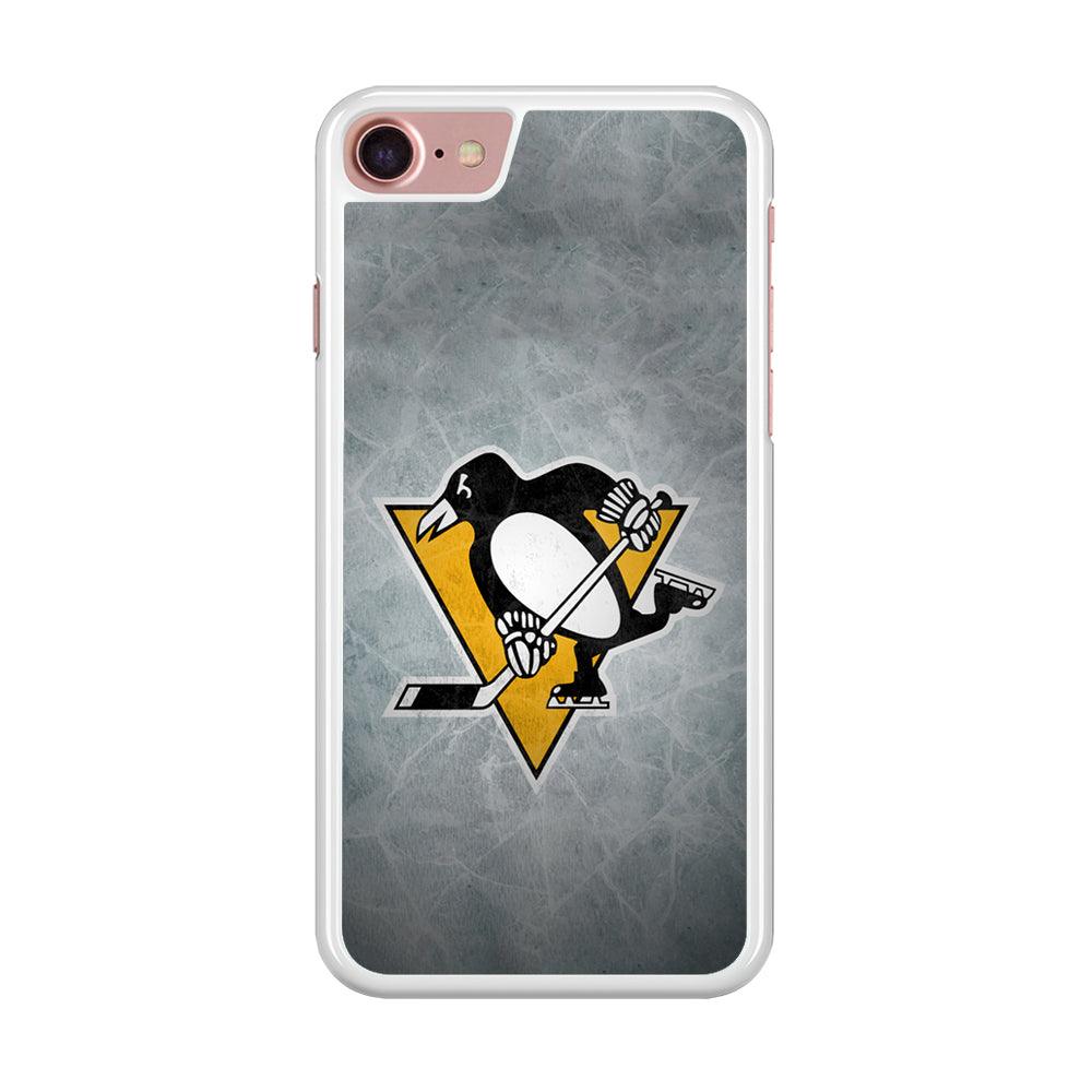 Hockey Pittsburgh Penguins NHL 002 iPhone 7 Case-Rubber / White (2D Case)-Xtracase