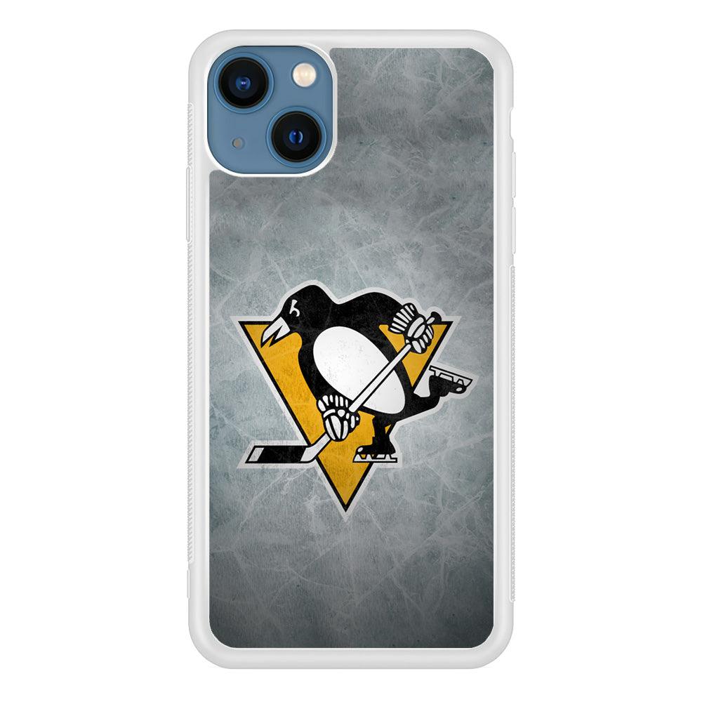 Hockey Pittsburgh Penguins NHL 002 iPhone 13 Mini Case-Rubber / White (2D Case)-Xtracase
