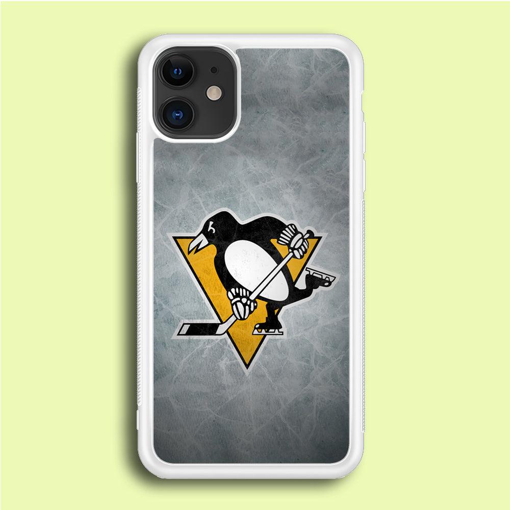 Hockey Pittsburgh Penguins NHL 002 iPhone 12 Mini Case-Rubber / White (2D Case)-Xtracase