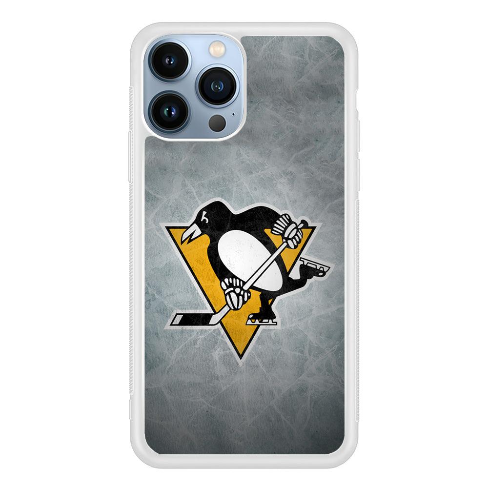 Hockey Pittsburgh Penguins NHL 002 iPhone 13 Pro Case-Rubber / White (2D Case)-Xtracase