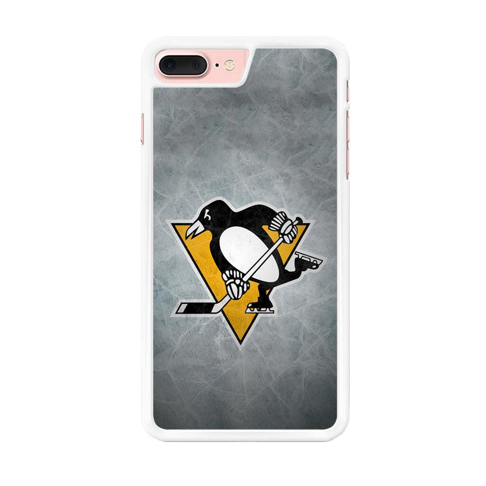 Hockey Pittsburgh Penguins NHL 002 iPhone 8 Plus Case-Rubber / White (2D Case)-Xtracase