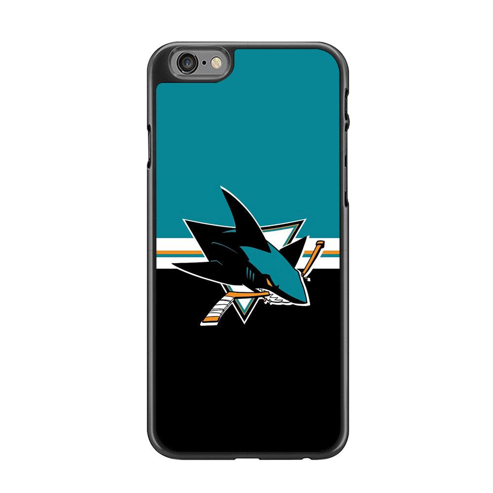 Hockey San Jose Sharks NHL 001 iPhone 6 | 6s Case-Rubber / Black (2D Case)-Xtracase