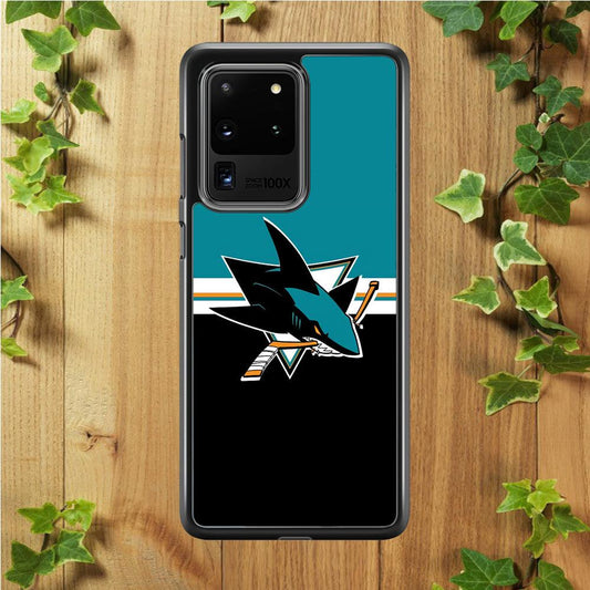 Hockey San Jose Sharks NHL 001 Samsung Galaxy S20 Ultra Case-Rubber / Black (2D Case)-Xtracase