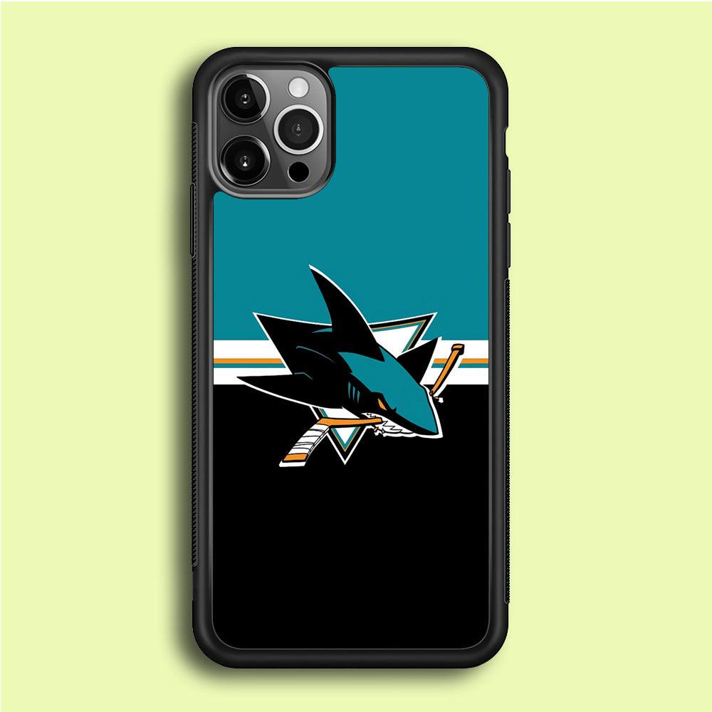 Hockey San Jose Sharks NHL 001 iPhone 12 Pro Case-Rubber / Black (2D Case)-Xtracase
