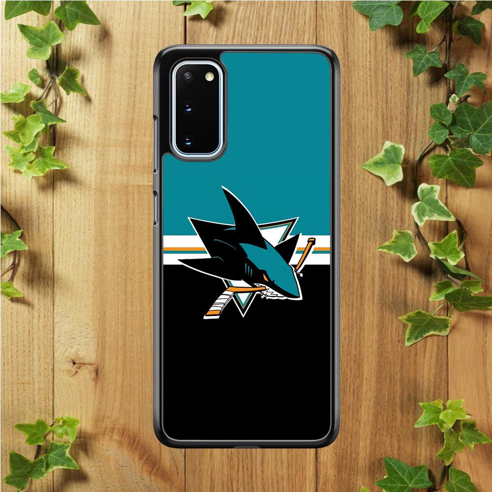 Hockey San Jose Sharks NHL 001 Samsung Galaxy S20 Case-Rubber / Black (2D Case)-Xtracase