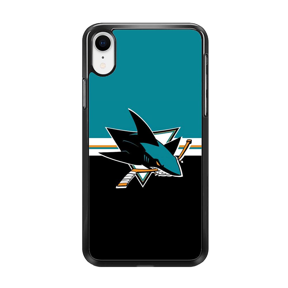Hockey San Jose Sharks NHL 001 iPhone XR Case-Rubber / Black (2D Case)-Xtracase