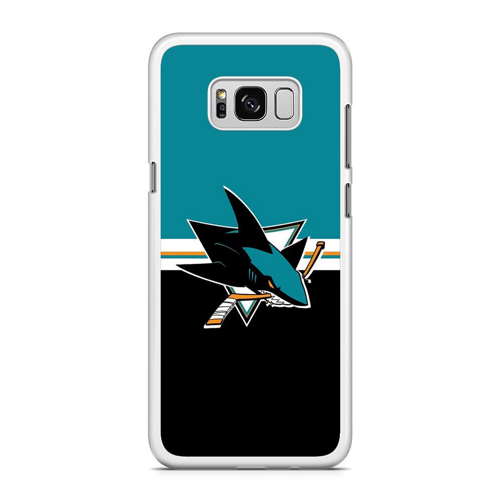 Hockey San Jose Sharks NHL 001 Samsung Galaxy S8 Plus Case-Rubber / White (2D Case)-Xtracase