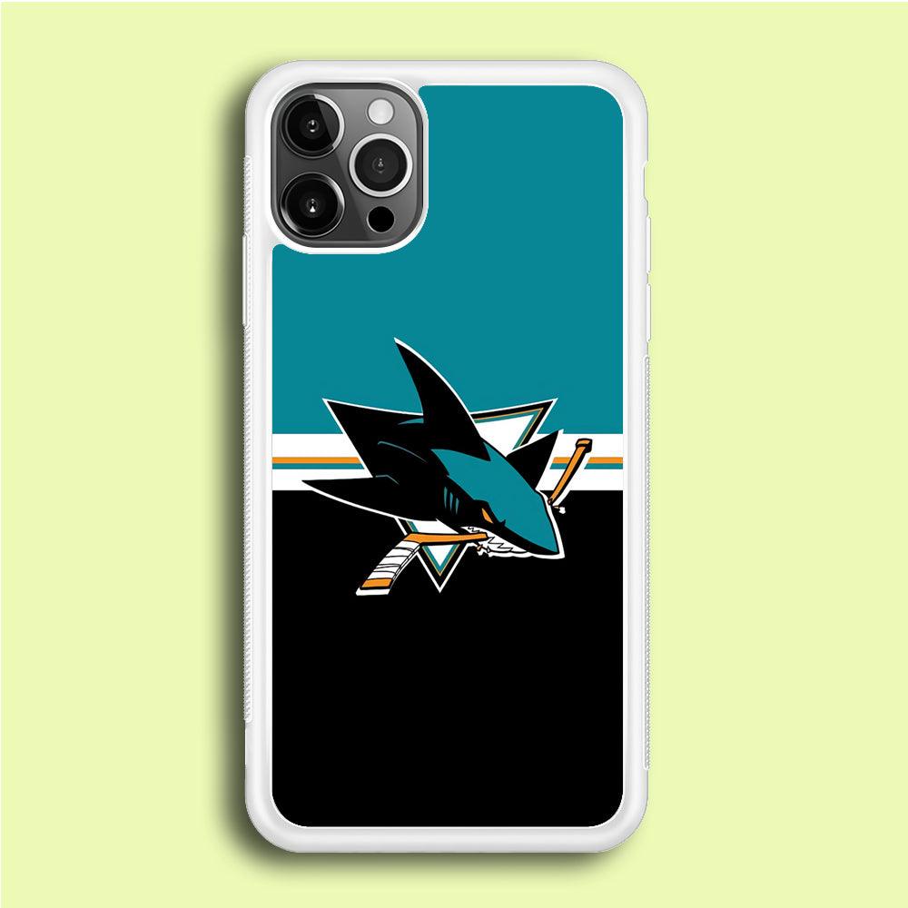 Hockey San Jose Sharks NHL 001 iPhone 12 Pro Max Case-Rubber / White (2D Case)-Xtracase