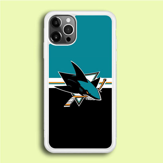 Hockey San Jose Sharks NHL 001 iPhone 12 Pro Max Case-Rubber / White (2D Case)-Xtracase