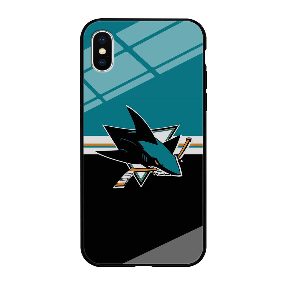 Hockey San Jose Sharks NHL 001 iPhone Xs Max Case-Tempered Glass Case-Xtracase