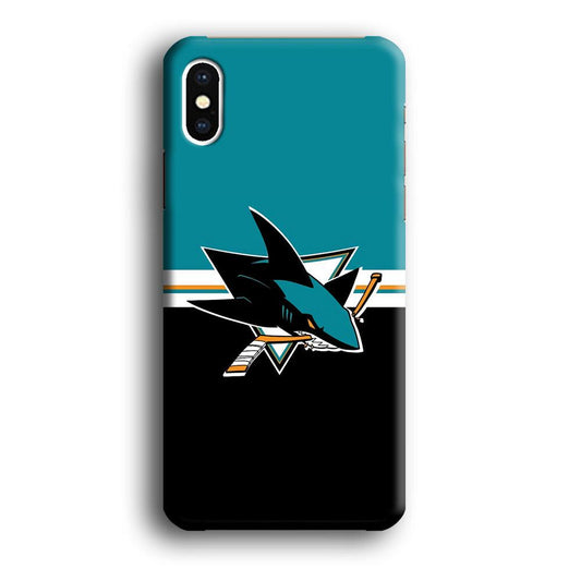 Hockey San Jose Sharks NHL 001 iPhone Xs Case-Plastic / Full Wrap (3D Case)-Xtracase