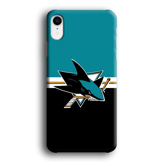 Hockey San Jose Sharks NHL 001 iPhone XR Case-Plastic / Full Wrap (3D Case)-Xtracase