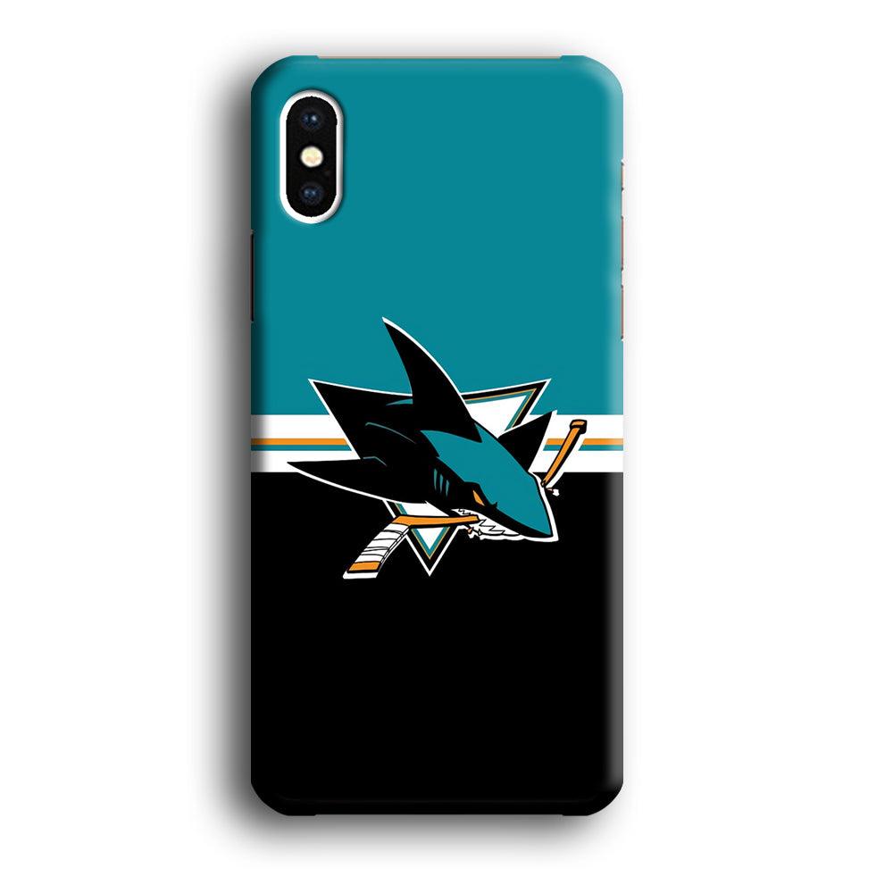 Hockey San Jose Sharks NHL 001 iPhone Xs Max Case-Plastic / Full Wrap (3D Case)-Xtracase