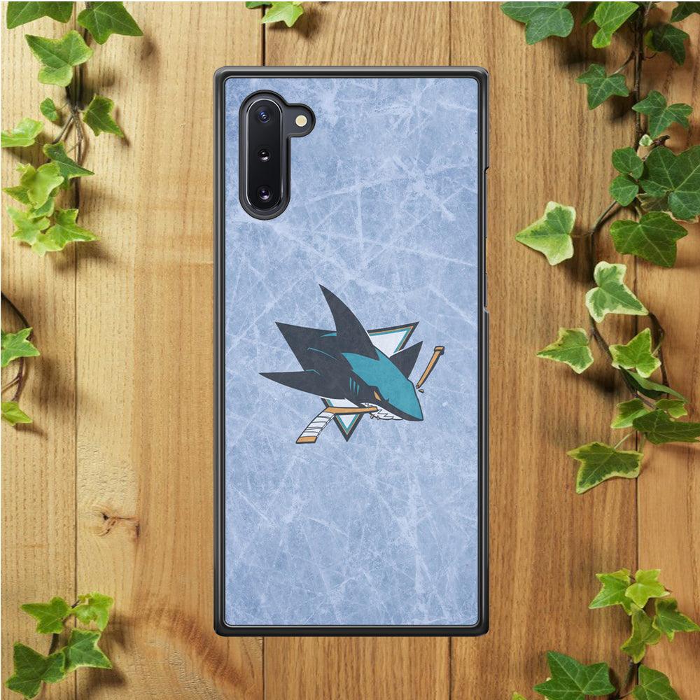 Hockey San Jose Sharks NHL 002 Samsung Galaxy Note 10 Case-Rubber / White (2D Case)-Xtracase
